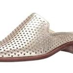 Franco Sarto NEW Aimee Gold Loafer Mule Slip On Eyelet Detail Comfort 7.5 Photo 0