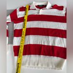 Vintage Towncraft Red and White Striped Collared Polo Sweater Size Large Photo 5