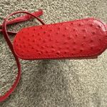 Ostrich Leather Crossbody Bag Red Pelletterie Di Mario Italian Made Designer Photo 15