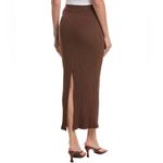 Project Social T New  Milan Sweater Rib Midi Skirt in Cacao Photo 2