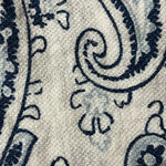 Larry levine Paisley Linen Blouse Women’s Hippie Boho Modest Mature Beach Boxy M White Size M Photo 8