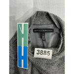 White House | Black Market womans  Sheath Dress Small Silver Shimmer Bell Sleeves Photo 2