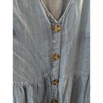Casa Cabana Womens Chambray Dress XS Cowgirl Western Tiered Boho Long Sleeve Blue Photo 1