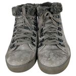 Johnston & Murphy Grey Suede Leather Faux Fur Trim Ankle Boots Women's Size 9 Photo 1