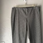 J.Jill Premium Bi Stretch Gingham Ankle Pants Black White Womens Size 12 Pull On Photo 1