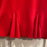 George Size M Red Stretchy Short Sleeve V Neck Ruffle Hem Pullover Mini Dress Size M Photo 3