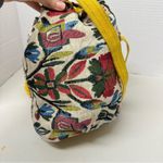 Multi Color Floral Tapestry Bucket Bag Yellow Orange Tassel Boho Crossbody Purse Photo 4