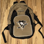 Pittsburgh Penguins back pack Book Bag carry bag backpack NHL EUC Black Photo 0