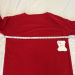 Carol Little sport szL red LS sweatshirt dress pockets buttons at bottom EUC Size L Photo 10