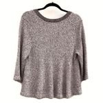 Apiece Apart Cropped Swing Neutral V-Neck Marled Sweater Medium Photo 2