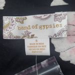 Band of Gypsies  Black and Pink Floral Boho Crop Top Sz Small NWT Black Crop Top Photo 6