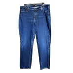 Talbots  Flawless Five Pocket Straight Blue Jeans Womens 16 Denim Distressed Photo 1