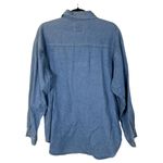 Quizz Vintage Fall Pumpkin Bear Autumn Denim Long Sleeve Shirt Women's Size 18 Blue Photo 2