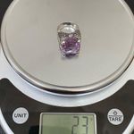 Amethyst Vintage Purple & Marcasite 925 Sterling Silver 16mm Cocktail Ring Sz 8 Photo 13