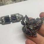 Lot Of 2 Pretty Costume Brooch Pins Costume Jewelry Retro Art Deco Style Photo 7