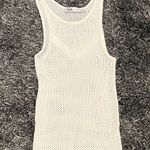 ZARA NWOT White Mesh Tank Top Photo 0