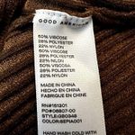 Good American Bodysuit Rib Plunge V-Neck Dolman Sleeve Thong Butt Brown 1 S NWT Photo 4