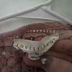 Lovestitch  Crochet Lace Pink Top Photo 4