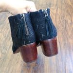 Toms  • Leila booties ankle boots black suede grey dotted wool heeled round toe Photo 8