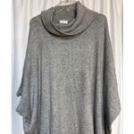 Caslon Women's Gray Cowl Neck Poncho Cape Pullover Sweater Plus Size 0X/1X Photo 1