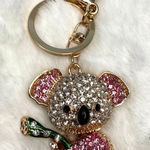 Koala Bear Bling Pink Rhinestone Keychain Fashion Charm Bag Charm Photo 0