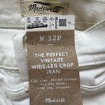 Madewell Jeans The Petite Perfect Vintage Wide-Leg Crop Tile White 32P NWT New Photo 8