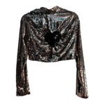 Akira  Sequin Heart Crop Jacket Sparkle Glam Night Out XL Photo 9