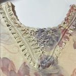 easel Floral Crochet Trim Top - Cream and Pink Photo 3
