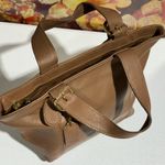 Vintage Coach Bag Brown Leather Putty Taupe Hobo Bucket Purse Grain Leather Read Tan Photo 3