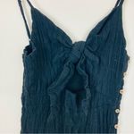 By Together  black textured midi dress with tie front and cut out. Size Large Photo 5