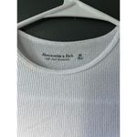 Abercrombie & Fitch White Ribbed Long Sleeve Top - XS Photo 1