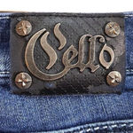 Cello Bootcut Western Jeans Juniors Size 5 / 26” Med-Dark Wash Distressed Photo 5