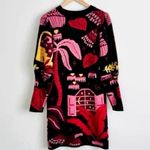 Farm Rio  Black Tropical Print Mini
Sweater Dress - Size Small Photo 1