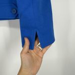 Akris Punto Womens Wool Blazer Jacket Size 2 Royal Blue Cropped Designer Chic Photo 3