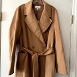 Reiss  Lucia Double-Breasted Wool-Blend Coat in Camel Beige Size 12 NWT Photo 6