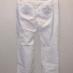 Vanity Collection Premium Embellished White Rhinestones Curvy Bootcut Jeans Photo 5