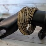 Vintage Bracelet Antique Gold Tone/Brass Tone Interlocking Statement Photo 2