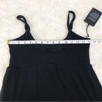 Chaser Black Ribbed Babydoll Maxi Dress Sleeveless Empire Waist Size Small New Photo 7