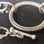 MICHAEL DAWKINS Sterling Silver Caviar Starry Night Link Toggle Necklace 18” Photo 5