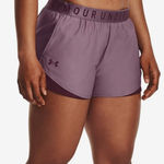 Under Armour Play Up Shorts 3.0 in Misty Purple/Dark Maroon Sz M NEW Photo 0