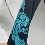 Ed Hardy  Black Zip-Up with Red and Blue Fish Design Photo 3