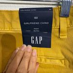 Gap  Mustard Yellow Girlfriend Chino Stretch Mid Rise Pants Sz 2 NWT Photo 7
