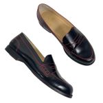 Christian Louboutin Mocalaureat Calf Leather Loafer Black Red Size 36 Photo 0