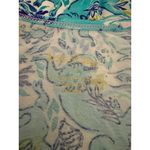Lilly Pulitzer Blue Melon Fig Monkey Sea Print Ruffle PJs Tank Top Shirt Small Photo 3