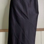 Alexander Wang T by  Satin‎ Midi Skirt Black Raw Hem Womens Medium Photo 0