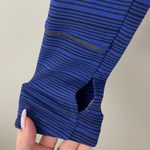 Lululemon Kanto Stripe Sapphire Blue Black Kanto Catch Me Long Sleeve Top Photo 7