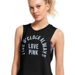 PINK - Victoria's Secret  Black Muscle Tee Crop Photo 3
