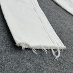 HUDSON Size 27 White 'Remi' High Rise Straight Cropped Frayed Hem Jeans‎ Photo 7