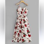 Floral Print Cami Sundress White Red Floral L Size L Photo 1