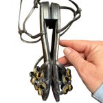 Prada Sandals Womens Size 35.5 Silver Strappy Jeweled Flower Ankle Strap Italy Photo 6